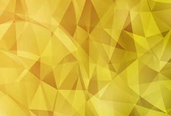 Obraz premium Dark Yellow vector triangle mosaic template.