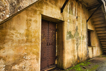 Exterior wall of an old bunker