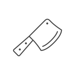 Butcher knife line outline icon
