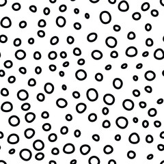 seamless pattern circles. print for fabric, materials, postcards, wrapping papers. design of pillows and curtains. black and white repeating pattern. minimalism, vector eps 10