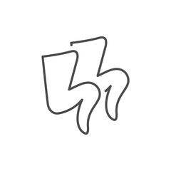 Chicken wings line outline icon
