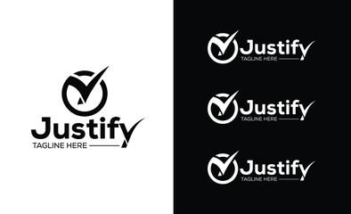 Simple creative y justify logo design concept suitable for company logo, print, digital, icon, apps, and other marketing material purpose
