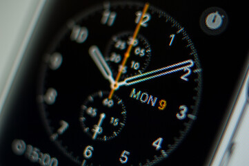 Fototapeta premium Digital watch details on LED display