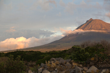 The island volcano Pico, Azores