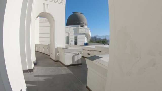 Friends visiting Griffith Observatory, Los Angeles, USA