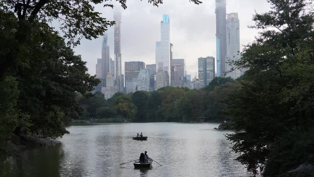Boats In Central Park, New York, USA