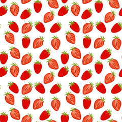 Strawberry Patterns, Red strawberry, Strawberry Backgrounds, Strawberry Love Cards Vector Stock. Vector illustration of fresh farm organic berry used for magazine, book, poster, menu cover, web pages.
