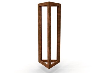 Cion Pleurodis Triogonos Cenis , Leonardo da Vinci, illustration for the Divina Proportione book page 273. 3D model