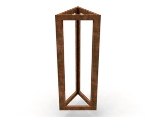 Cion Pleurodis Triogonos Cenis , Leonardo da Vinci, illustration for the Divina Proportione book page 273. 3D model