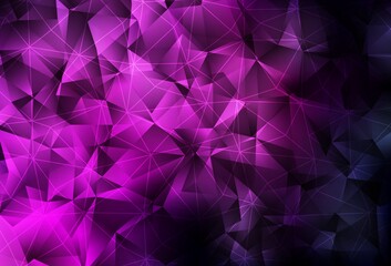 Obraz premium Dark Pink vector pattern with polygonal style.