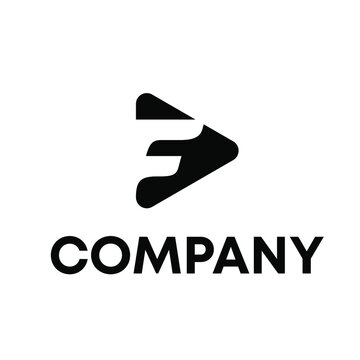 F play button logo 