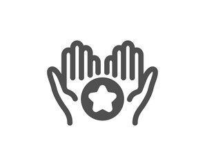 Favorite icon. Best ranking stars sign. Rating symbol. Quality design element. Flat style favorite icon. Editable stroke. Vector