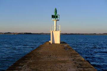 The small lighthouse of Mesquer in the west of France. 