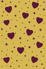 seamless pattern with hearts