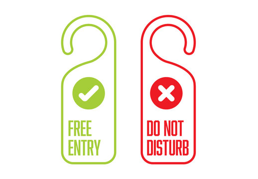 Do Not Disturb and Free Entry Door Tag Layout
