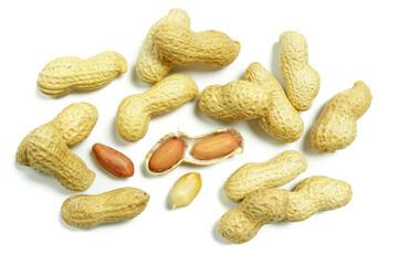 peanuts isolated on a white background