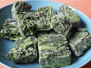 frozen spinach vegetables food