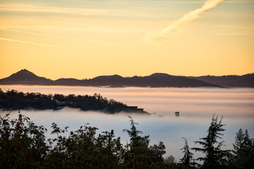 Morning fog in the valley