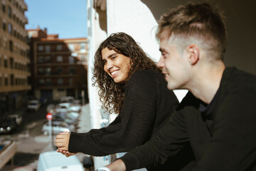 couple on the balcony