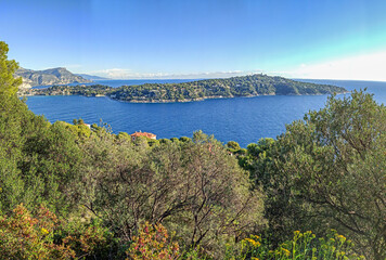 Panorama sur Nice depuis le mont Boron sur la Côte d'Azur