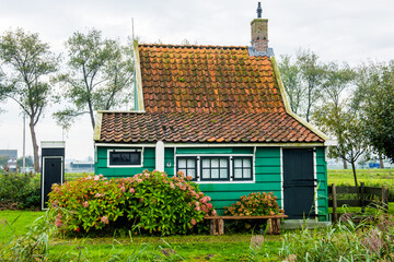 Fototapeta na wymiar ZAANSE SCHANS VILLAGE. The Zaanse Schans is a typically Dutch small village in Netherlands.