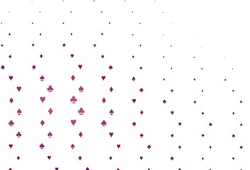 Light Purple vector template with poker symbols.