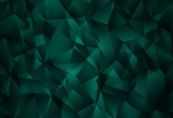 Obraz premium Dark Green vector abstract mosaic backdrop.