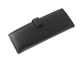 New black card case of genuine cattle leather