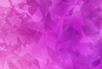 Obraz premium Light Pink vector pattern with random polygonals.