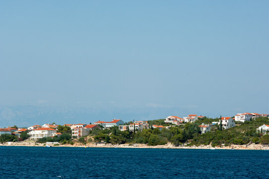 Apartment buildings on island Pasman, Croatia