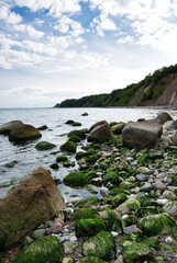 Ostseestrand, Meer, Sand und Steine