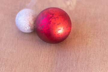 Christmas decoration on a neutral copy space background 