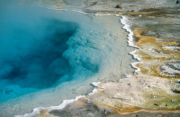 Hot spring pool in Yellowstone National Park