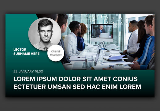Social Media Post Layout for Online Webinar