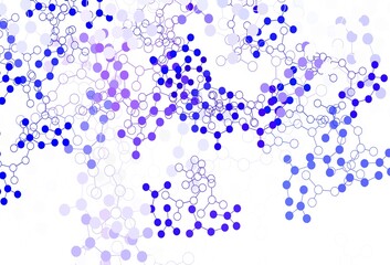 Light Pink, Blue vector background with forms of artificial intelligence.