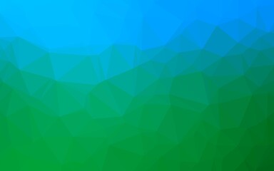 Obraz premium Light Blue, Green vector abstract polygonal layout.