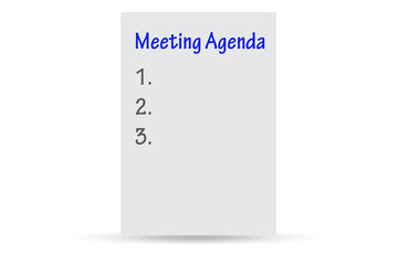 Illustration of agenda in business concept