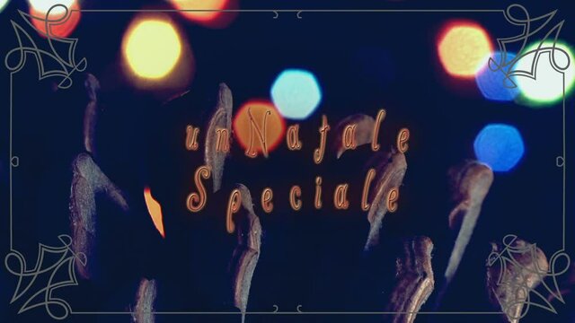 Un Natale Speciale vintage, pigna con luci a intermittenza colorate.