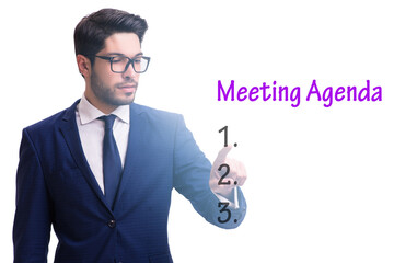 Businessman preparing the agenda for meeting