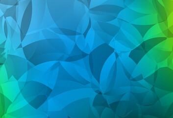 Fototapeta premium Light Blue, Green vector triangle mosaic background.