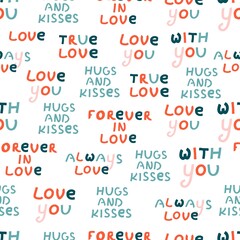 Cute seamless pattern for fabric design. Beautiful color. Elegant art. Seamless vector pattern. valentine's day. love