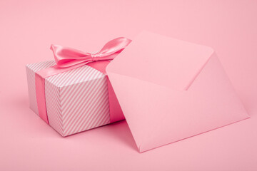 Valentine day gift and heart card