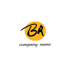 BR handwritten logo for identity