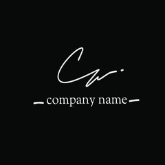 cw handwritten logo for identity