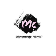 mc handwritten logo for identity