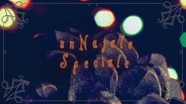 Un Natale Speciale vintage, pigna con luci a intermittenza colorate.