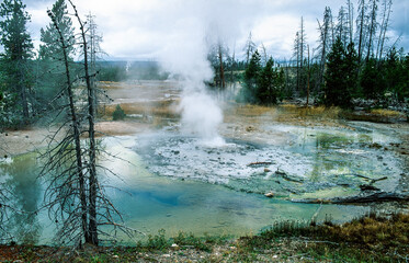 Hot spring pool in Yellowstone National Park