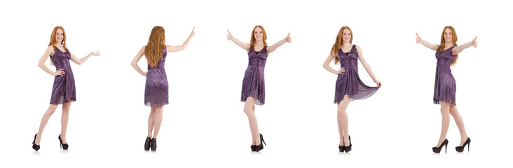 Naklejka premium Woman isolated on the white background