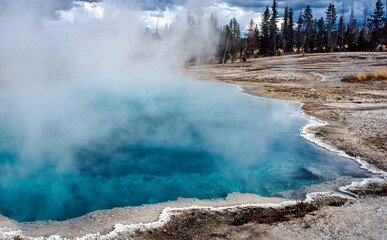 Hot spring pool in Yellowstone National Park