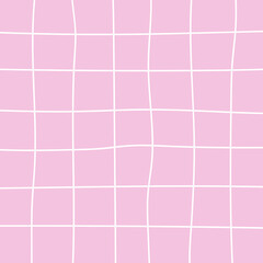 Seamless ornamental vector patterns. White and pink geometric backgrounds.